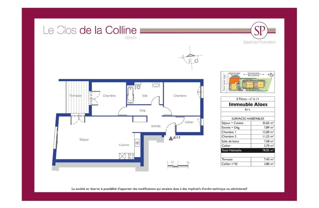 Grand T3 Lumineux avec Terrasse de 7m² et deux places de stationnements sécurisées · photo 9