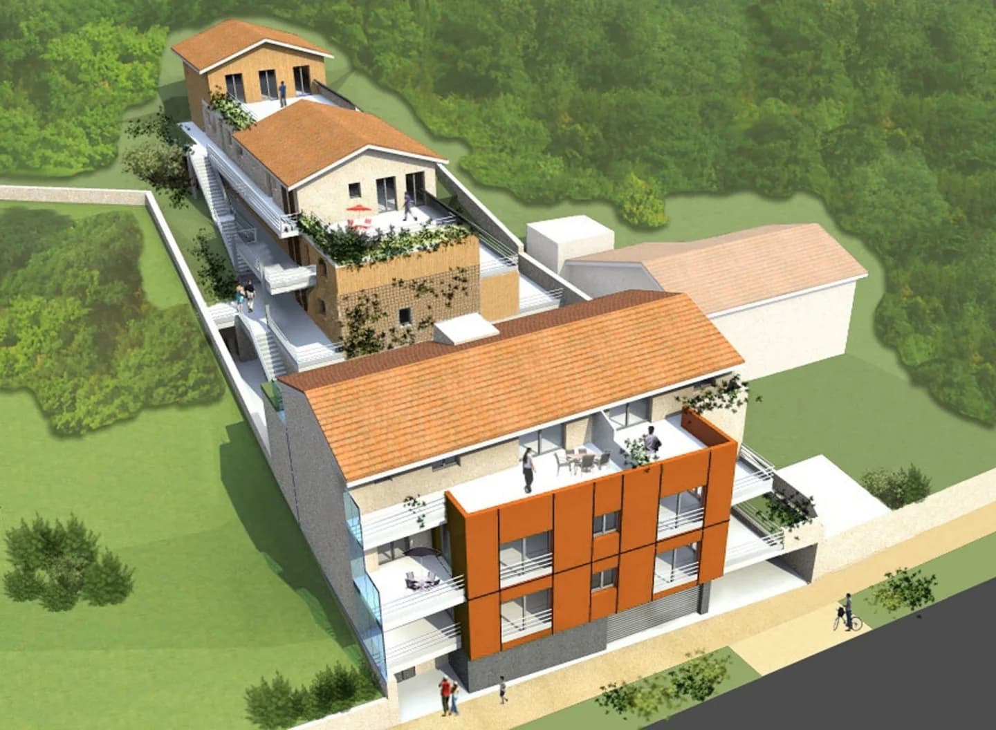 APPARTEMENT DE TYPE 4 AVEC GRANDE TERRASSE ET 2 PLACES DE PARKINGS